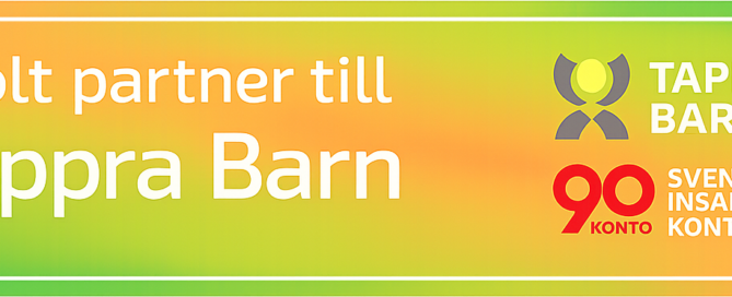 Vi stödjer och är stolt partner till Tappra Barn.