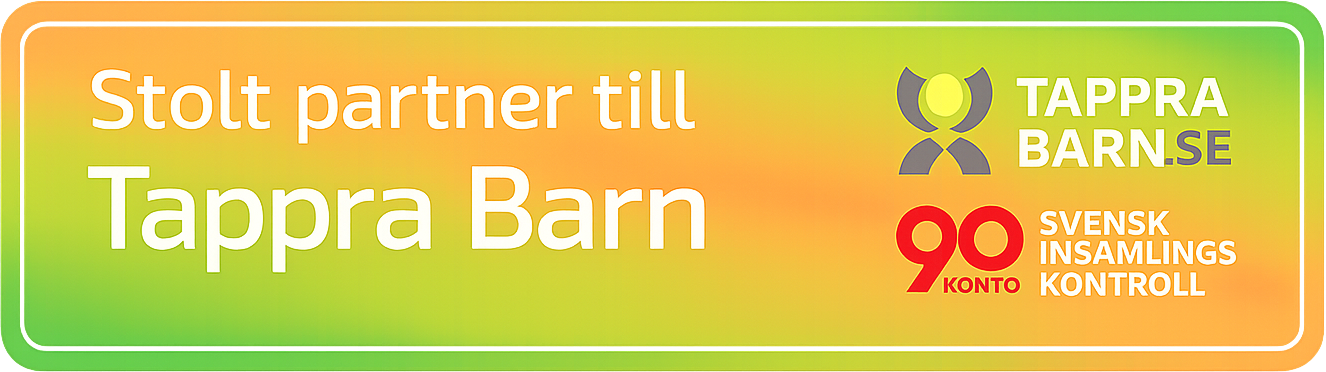 Vi stödjer och är stolt partner till Tappra Barn.